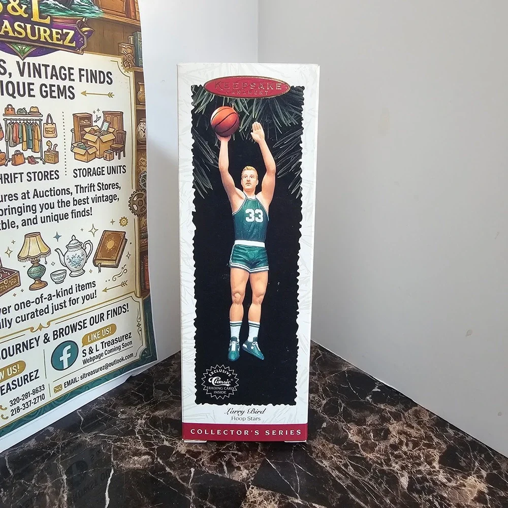 Hallmark Keepsake Larry Bird Hoop Stars1996 Ornament Boston CelticsNBA#33QX15014